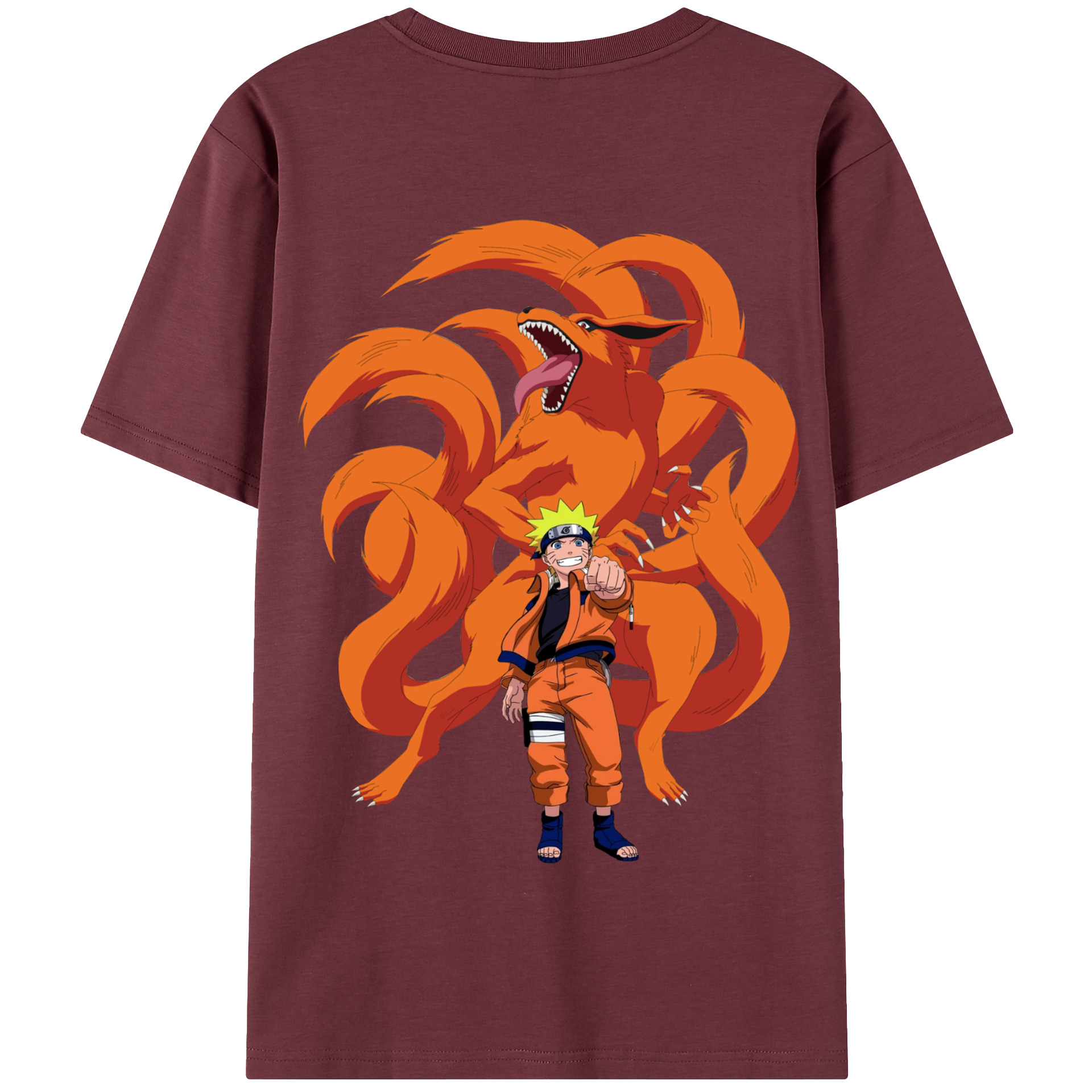 （画像用） NARUTO -ナルト- うずまき ナルト Uzumaki Naruto 綿100％半袖Tシャツ（背面プリント）